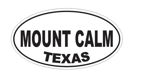Mount CalmTexas Oval Bumper Sticker or Helmet Sticker D3636 Euro Oval - Winter Park Products
