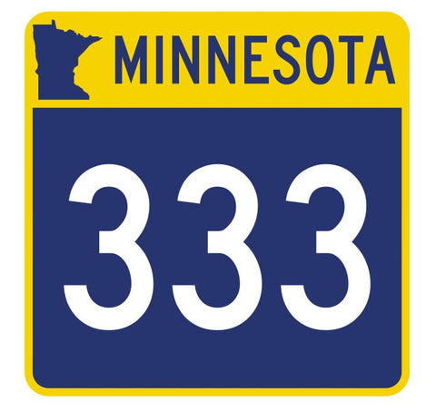 Minnesota State Highway 333 Sticker Decal R5046 Highway Route sign