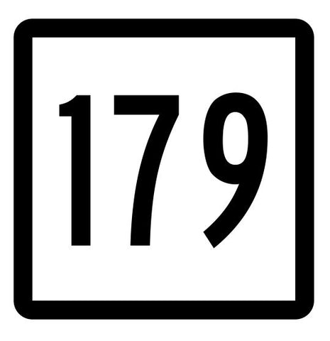 Connecticut State Highway 179 Sticker Decal R5189 Highway Route Sign