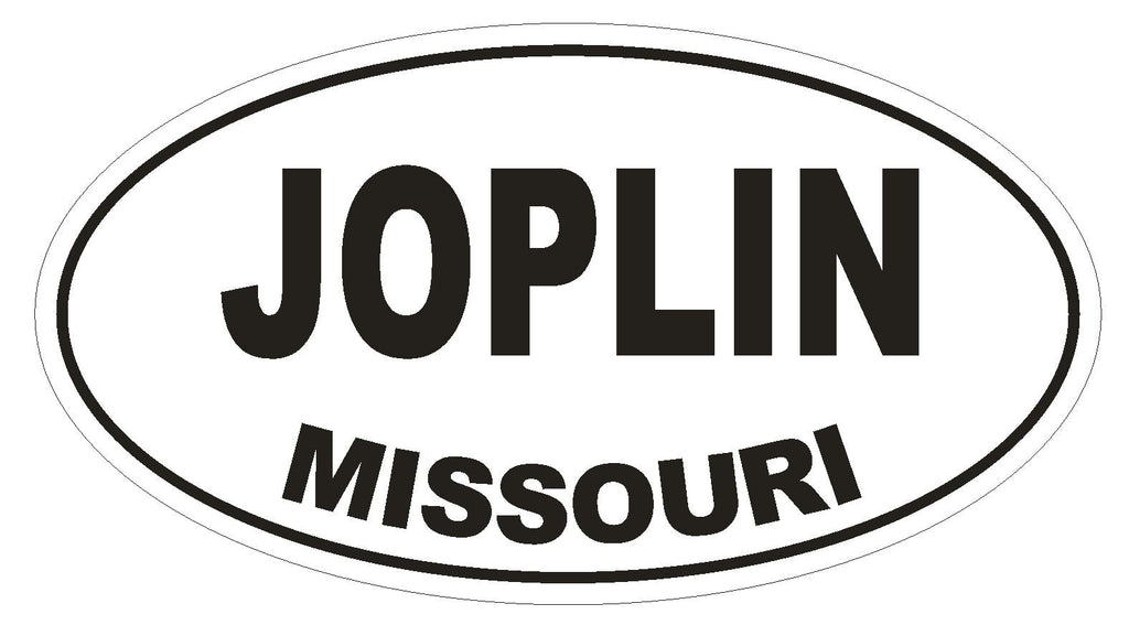 Joplin Missouri Oval Bumper Sticker or Helmet Sticker D1418 Euro Oval - Winter Park Products