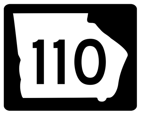 Georgia State Route 110 Sticker R3653 Highway Sign