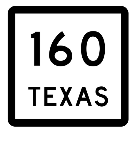 Texas State Highway 160 Sticker Decal R2459 Highway Sign - Winter Park Products