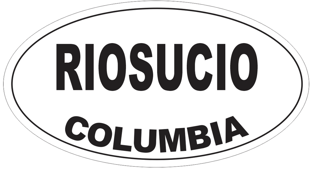 Riosucio Columbia Oval Bumper Sticker or Helmet Sticker D4373