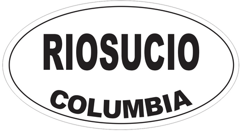 Riosucio Columbia Oval Bumper Sticker or Helmet Sticker D4373