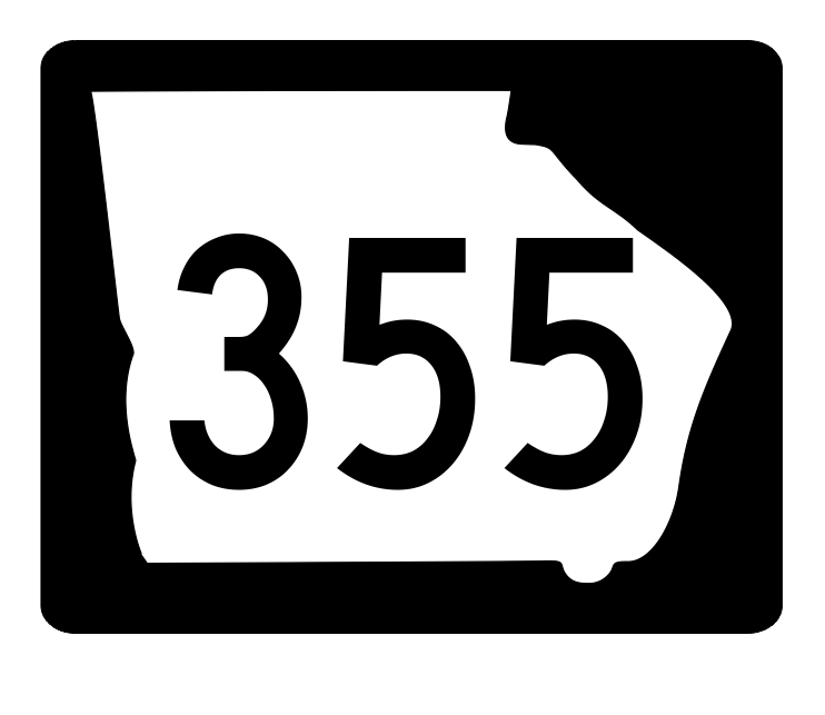 Georgia State Route 355 Sticker R4018 Highway Sign Road Sign Decal