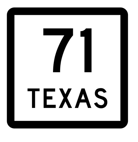 Texas State Highway 71 Sticker Decal R2372 Highway Sign - Winter Park Products