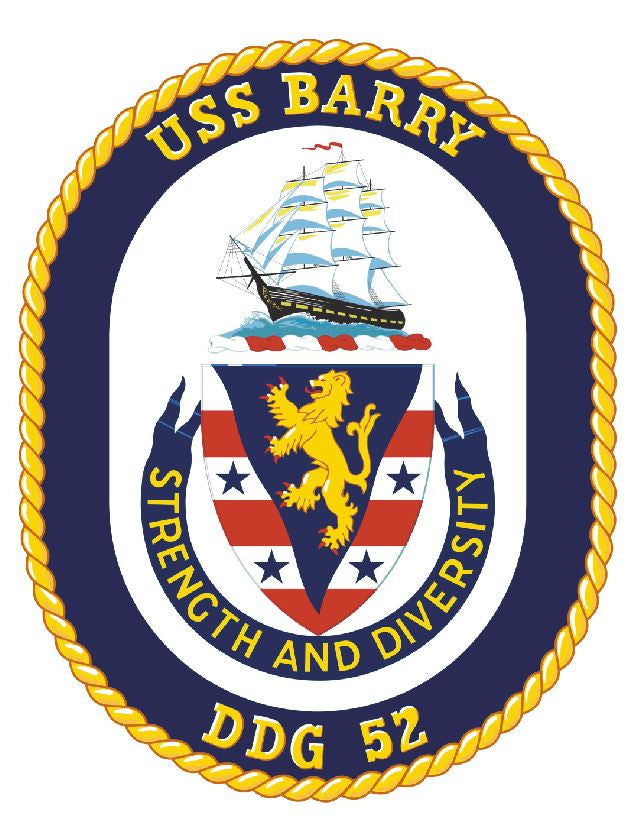 USS Barry Sticker Military Armed Forces Navy Decal M207 - Winter Park Products