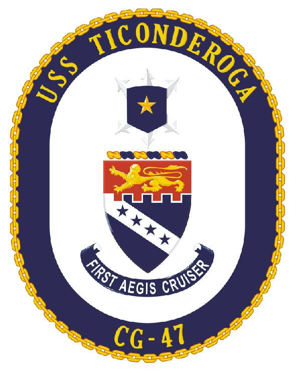 USS Ticonderoga Sticker Military Armed Forces Navy Decal M174 - Winter Park Products