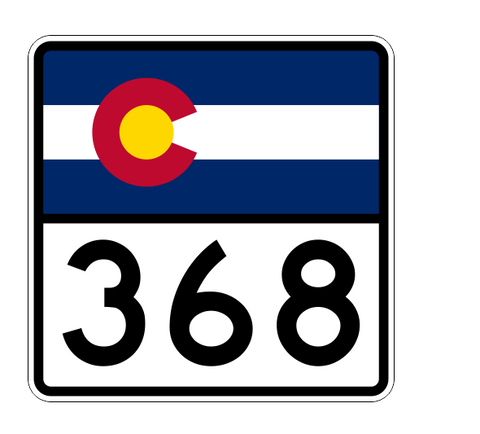 Colorado State Highway 368 Sticker Decal R2246 Highway Sign - Winter Park Products