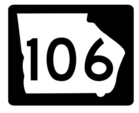 Georgia State Route 106 Sticker R3649 Highway Sign