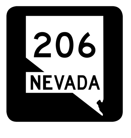 Nevada State Route 206 Sticker R3002 Highway Sign Road Sign