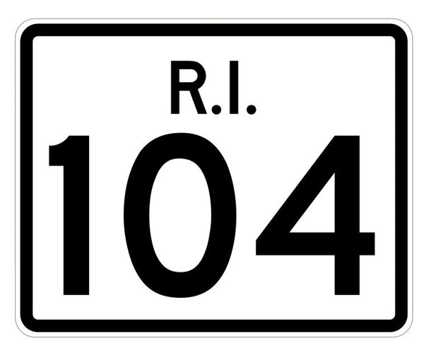 Rhode Island State Road 104 Sticker R4241 Highway Sign Road Sign Decal ...