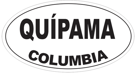 Quipama Columbia Oval Bumper Sticker or Helmet Sticker D4342