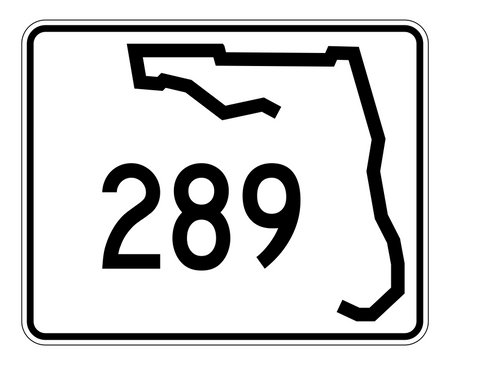 Florida State Road 289 Sticker Decal R1524 Highway Sign - Winter Park Products