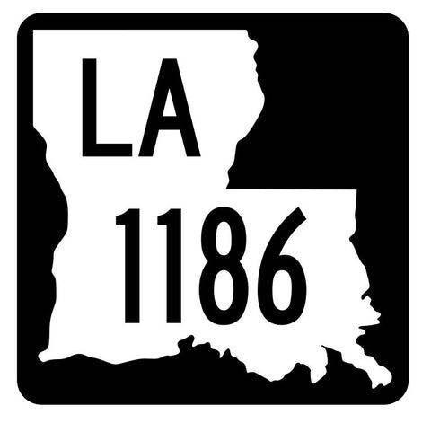Louisiana State Highway 1186 Sticker Decal R6413 Highway Route Sign