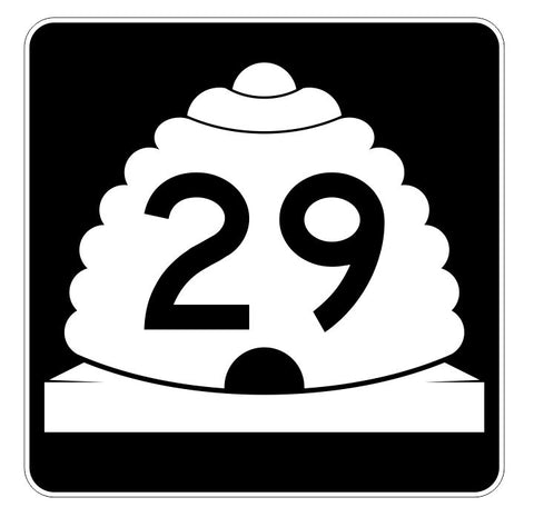 Utah State Highway 29 Sticker Decal R5373 Highway Route Sign