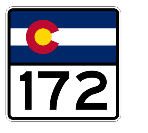 Colorado State Highway 172 Sticker Decal R2218 Highway Sign - Winter Park Products