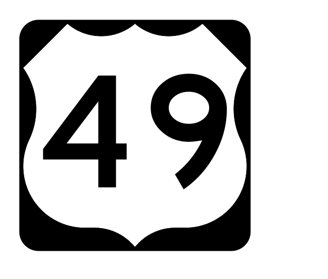 US Route 49 Sticker R1911 Highway Sign Road Sign - Winter Park Products