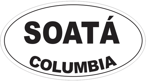 Soata Columbia Oval Bumper Sticker or Helmet Sticker D4349