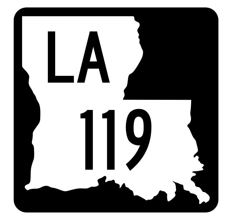 Louisiana State Highway 119 Sticker Decal R5835 Highway Route Sign