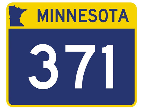 Minnesota State Highway 371 Sticker Decal R5049 Highway Route sign