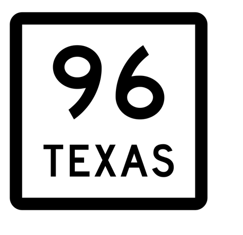 Texas State Highway 96 Sticker Decal R2397 Highway Sign - Winter Park Products