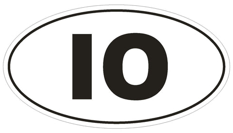 IO British Indian Ocean Territory Oval Bumper Sticker or Helmet Sticker D2102 - Winter Park Products