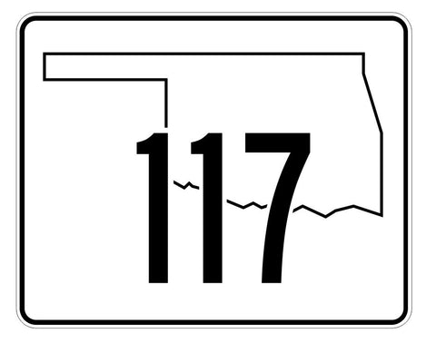 Oklahoma State Highway 117 Sticker Decal R5690 Highway Route Sign