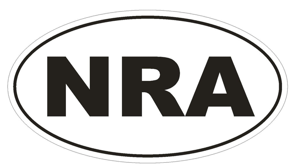 NRA Oval Bumper Sticker or Helmet Sticker D563 Laptop Cell Guns Euro Oval - Winter Park Products