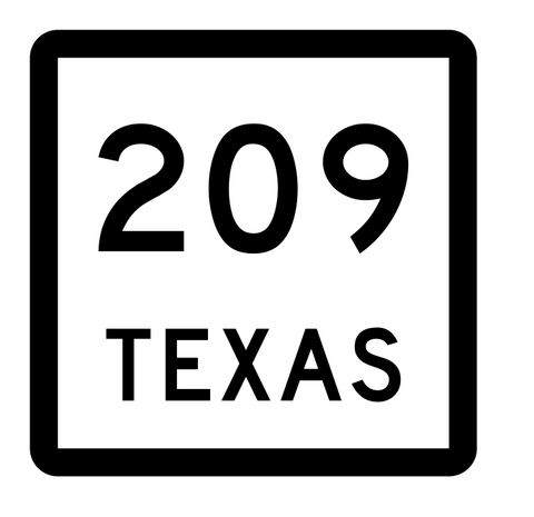 Texas State Highway 209 Sticker Decal R2506 Highway Sign