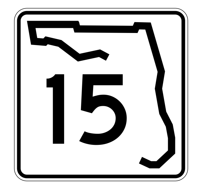 Florida State Road 15 Sticker Decal R1349 Highway Sign - Winter Park Products