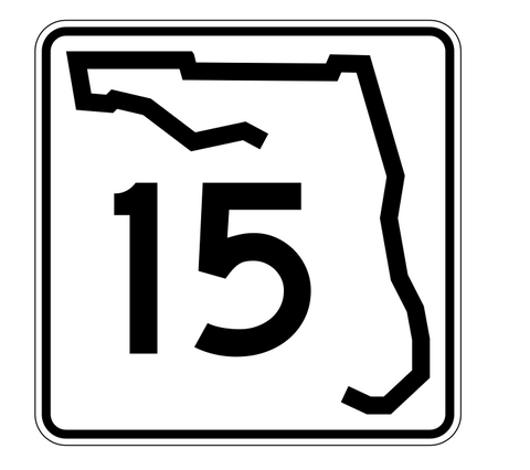 Florida State Road 15 Sticker Decal R1349 Highway Sign - Winter Park Products