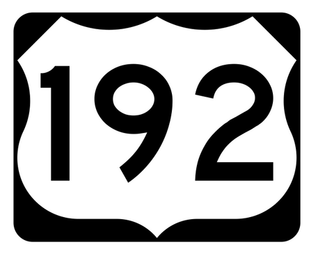 US Route 192 Sticker R2136 Highway Sign Road Sign - Winter Park Products