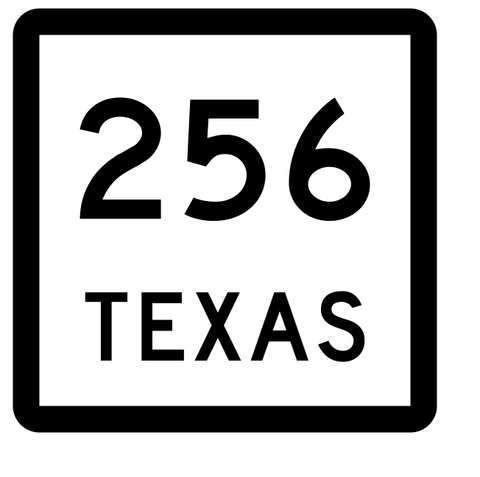 Texas State Highway 256 Sticker Decal R2551 Highway Sign