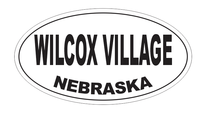 Wilcox Village Nebraska Oval Bumper Sticker D7120 Euro Oval