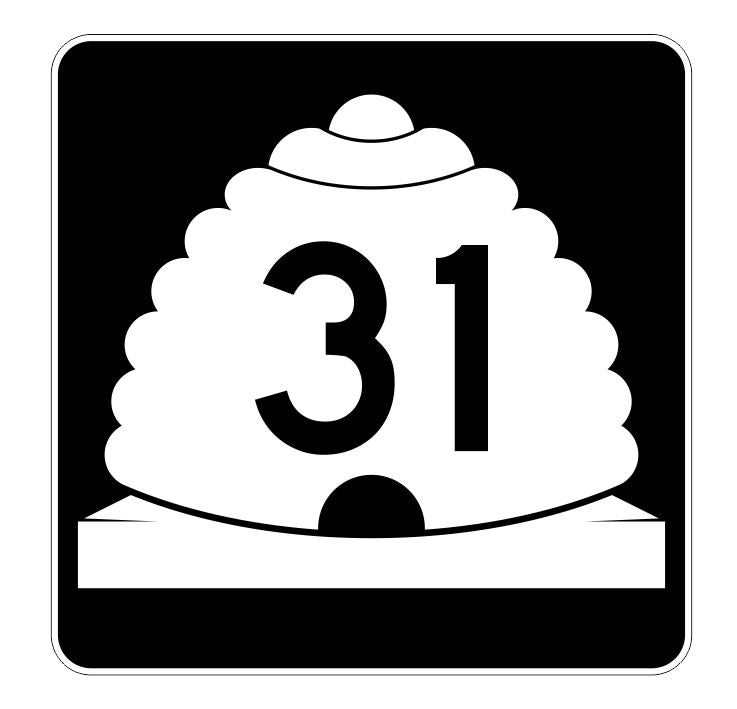 Utah State Highway 31 Sticker Decal R5376 Highway Route Sign