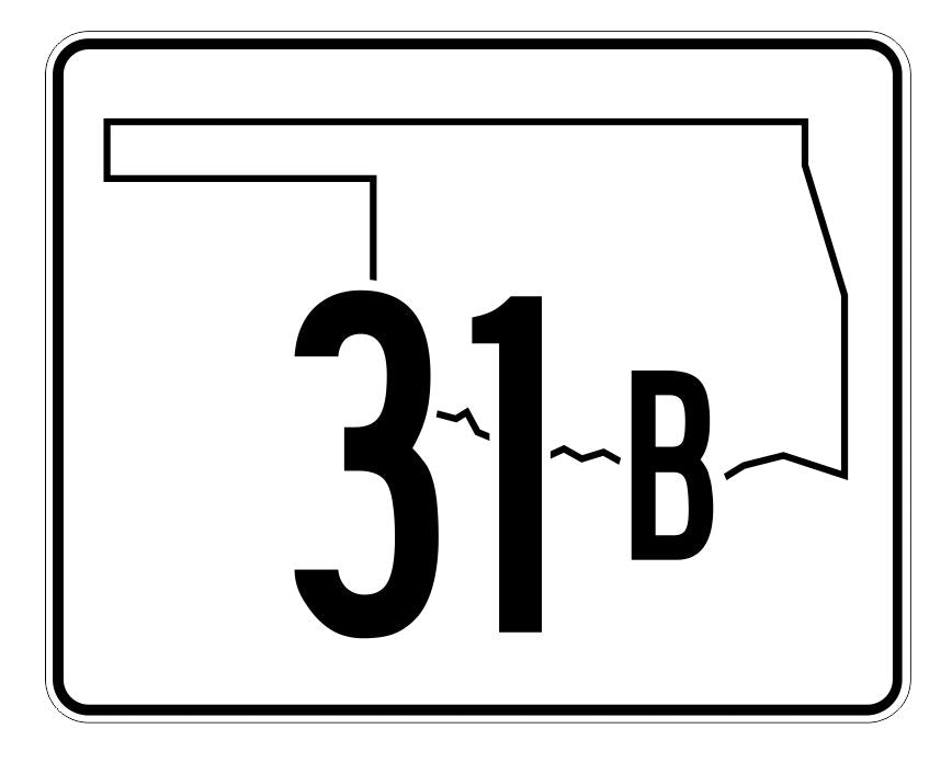 Oklahoma State Highway 31B Sticker Decal R5588 Highway Route Sign