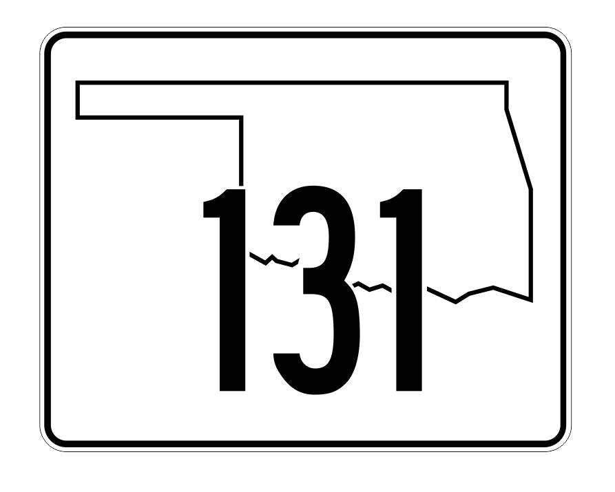 Oklahoma State Highway 131 Sticker Decal R5698 Highway Route Sign