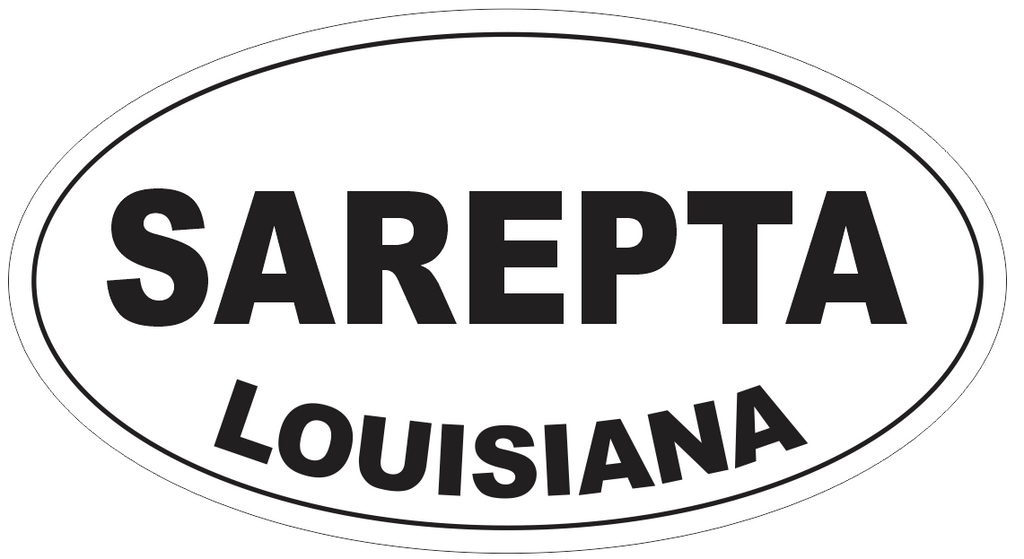 Sarepta Louisiana Oval Bumper Sticker or Helmet Sticker D4006