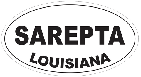 Sarepta Louisiana Oval Bumper Sticker or Helmet Sticker D4006