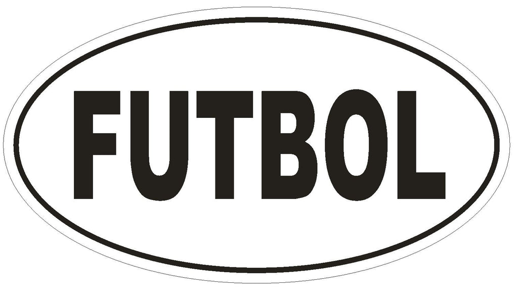 FUTBOL Oval Bumper Sticker or Helmet Sticker D558 Laptop Cell Euro Oval Football - Winter Park Products