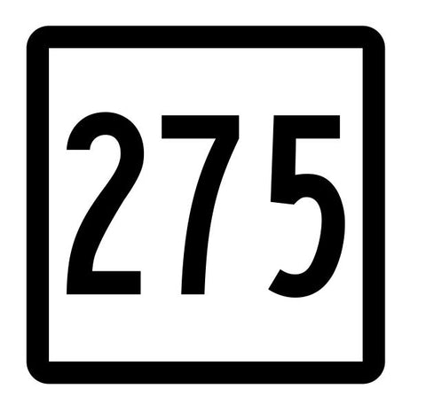 Connecticut State Route 275 Sticker Decal R5233 Highway Route Sign