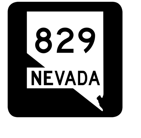 Nevada State Route 829 Sticker R3157 Highway Sign Road Sign