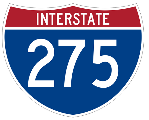 Interstate 275 Sticker Decal R970 Highway Sign Tampa Florida - Winter Park Products