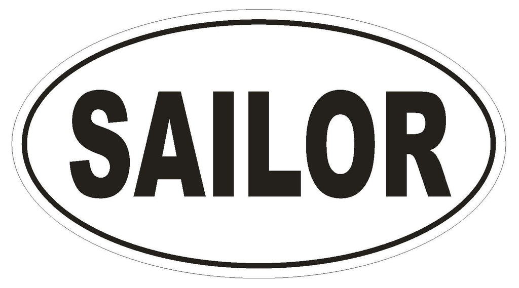 SAILOR Oval Bumper Sticker or Helmet Sticker D1911 Euro Oval - Winter Park Products