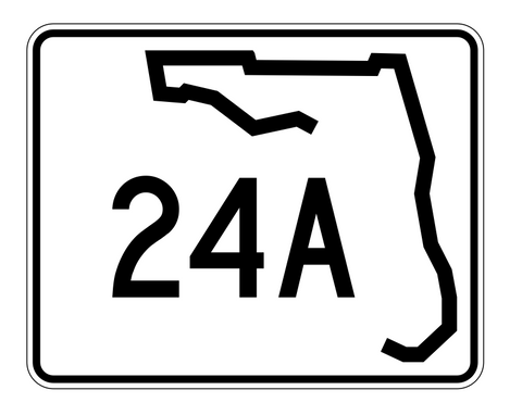 Florida State Road 24A Sticker Decal R1360 Highway Sign - Winter Park Products