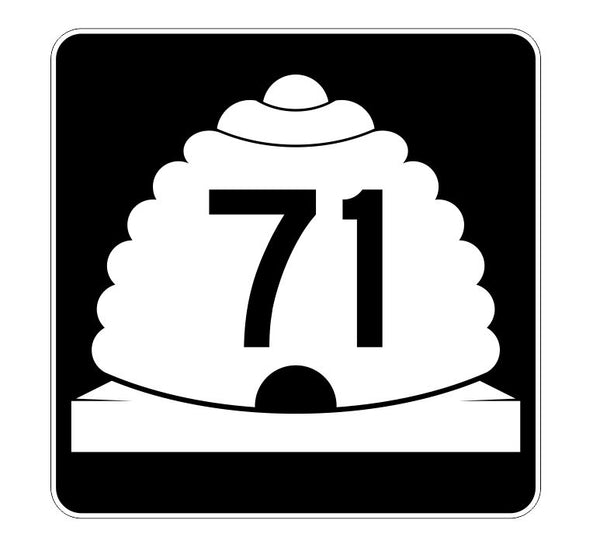 Utah State Highway 71 Sticker Decal R5405 Highway Route Sign – Winter ...