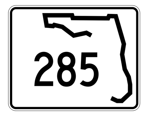 Florida State Road 285 Sticker Decal R1523 Highway Sign - Winter Park Products