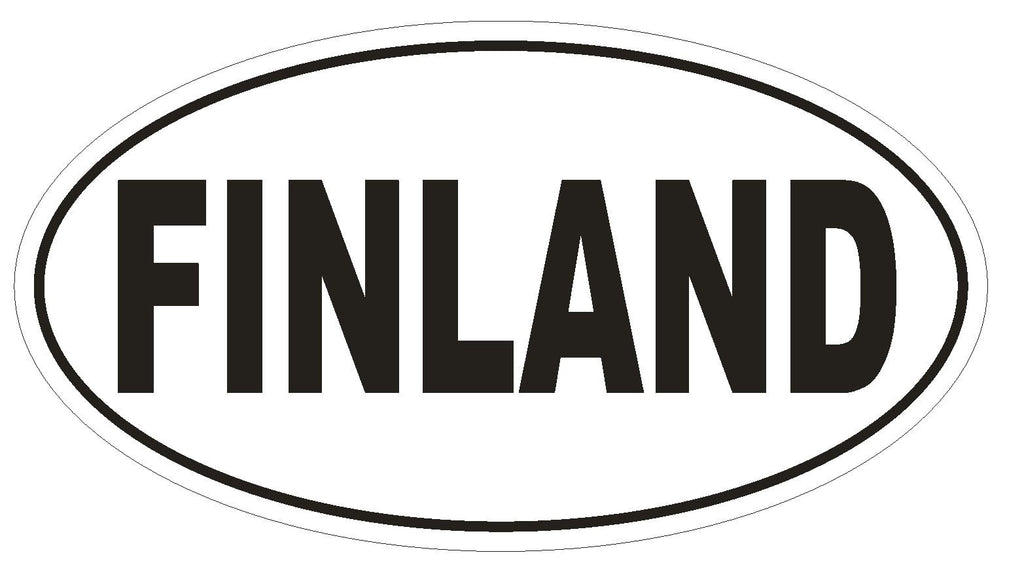 FINLAND Oval Bumper Sticker or Helmet Sticker D2139 Country Euro oval - Winter Park Products