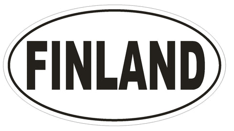 FINLAND Oval Bumper Sticker or Helmet Sticker D2139 Country Euro oval - Winter Park Products